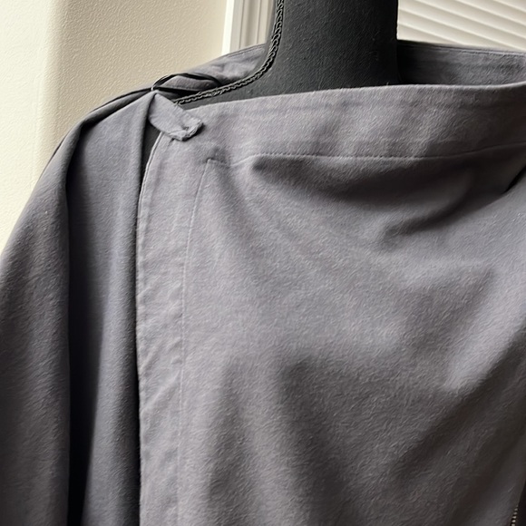 Vince Camuto Two Gray Washed Cotton Snap/Button/Zip Close Coat - New - Picture 11 of 12